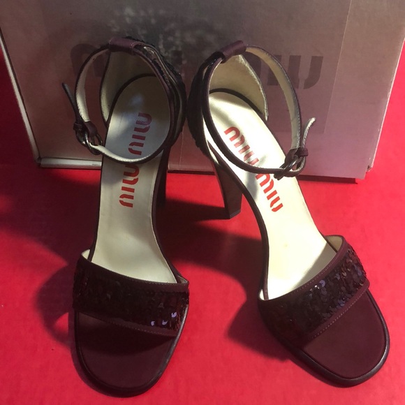 Miu Miu sequined heels. Size 38 - Picture 1 of 10